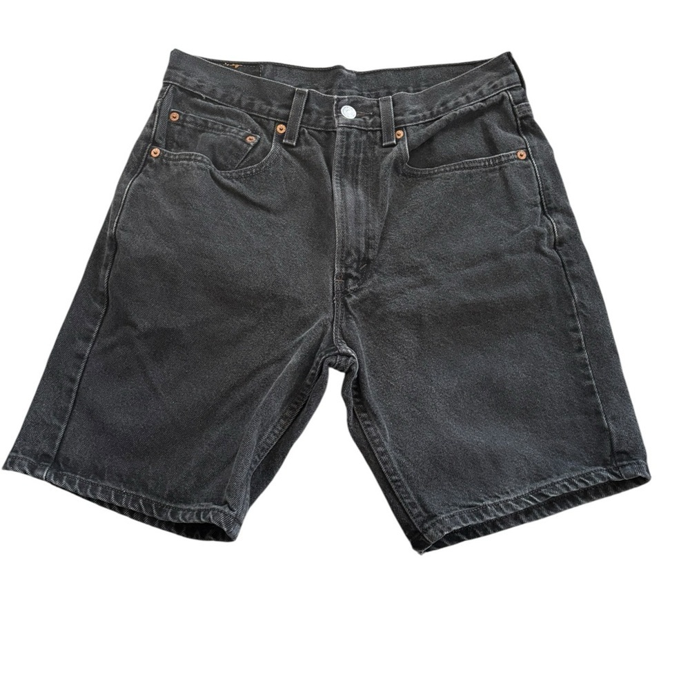 VTG Levi’s 505 Relaxed Fit Mens Jean Jorts Shorts Black Size 31X8” 100% Cotton